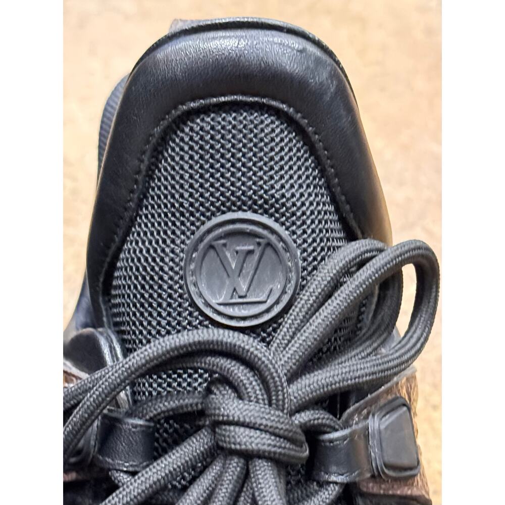 LOUIS VUITTON LV Sz. 38 Black Archlight Sneaker Monogram Lace Up Chunky Shoes - Picture 9 of 12